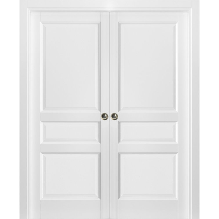 SARTODOORS Lucia Paneled Wood Sliding Closet Door Wayfair